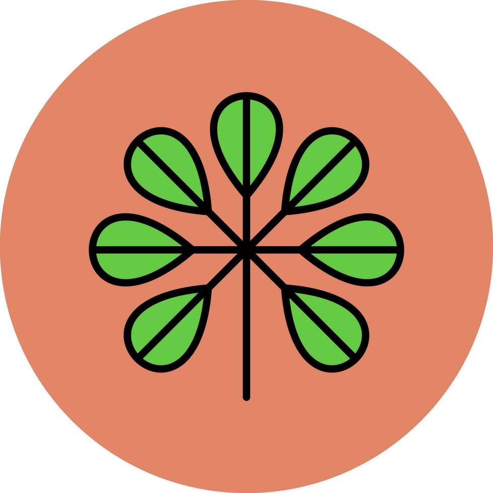 Dwarf Schefflera Vector Icon