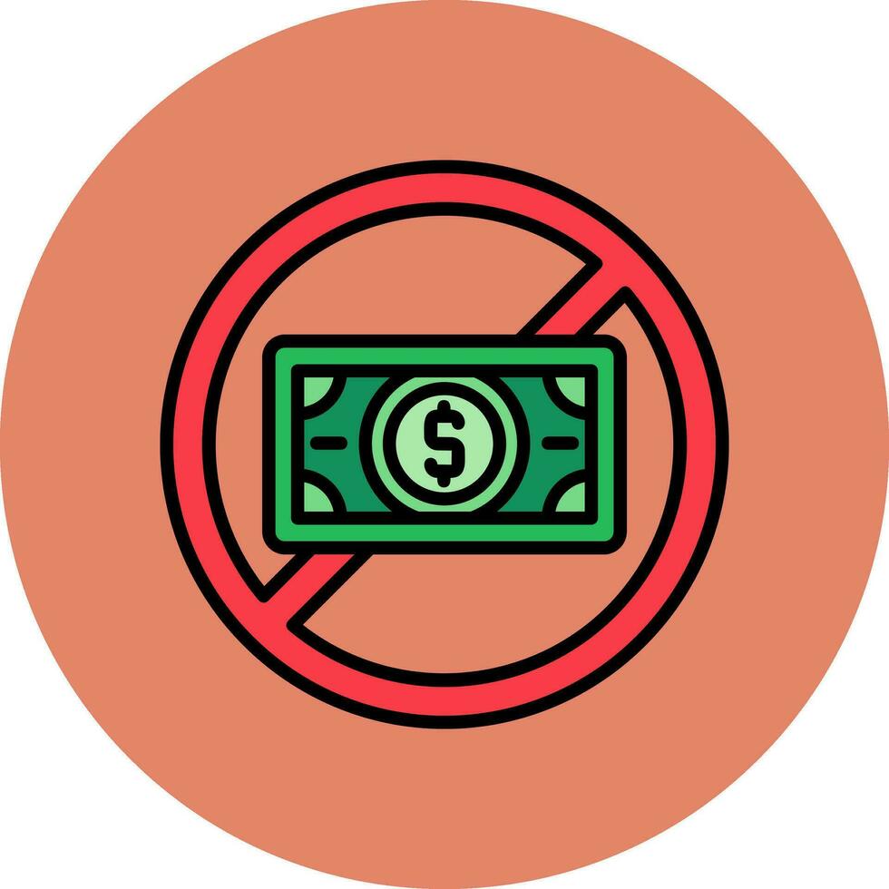 No Money Vector Icon