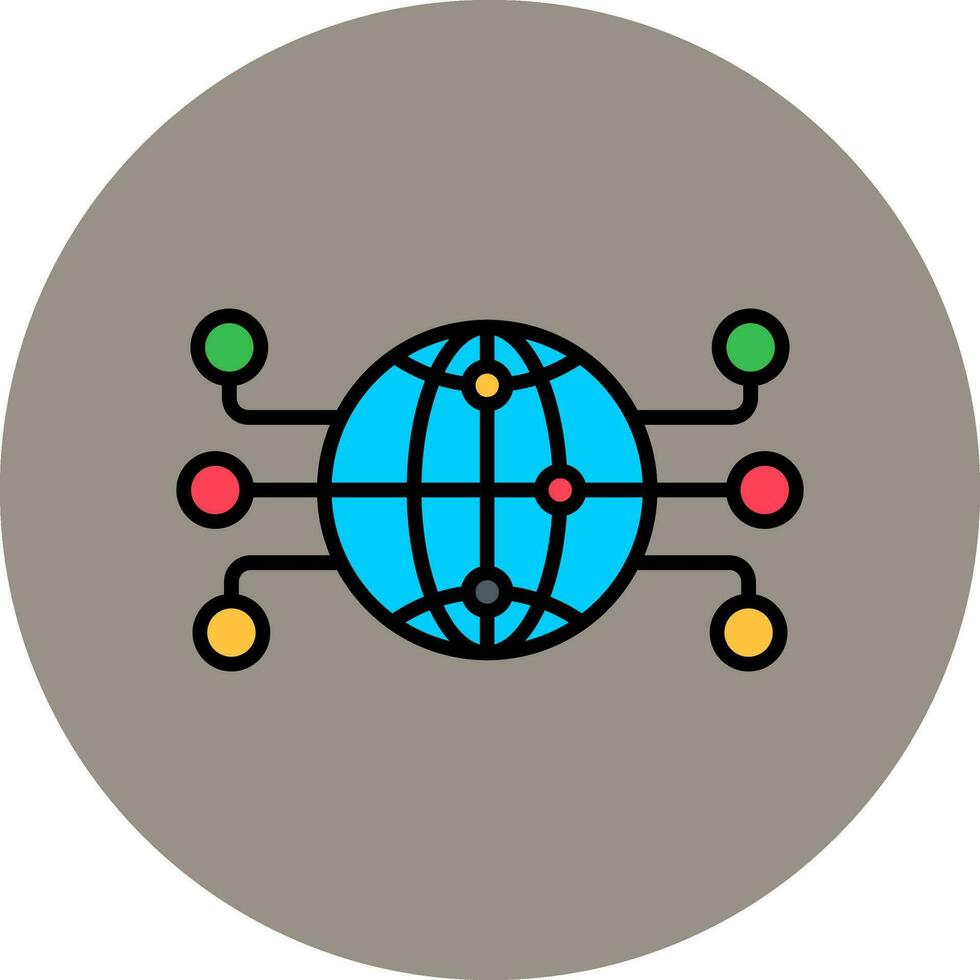Global Network Vector Icon