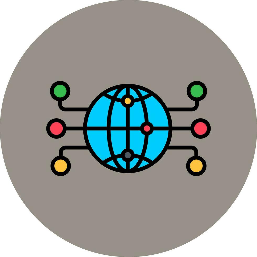 Global Network Vector Icon