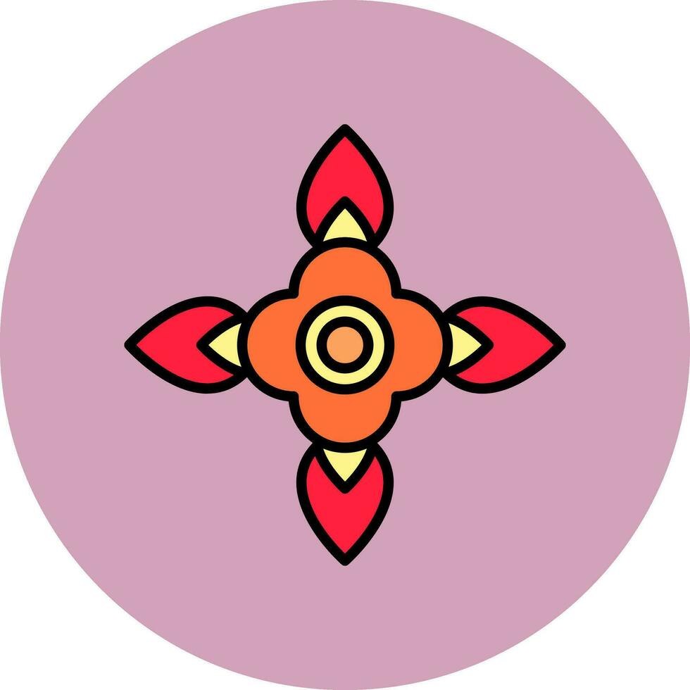 Blood Flower Vector Icon