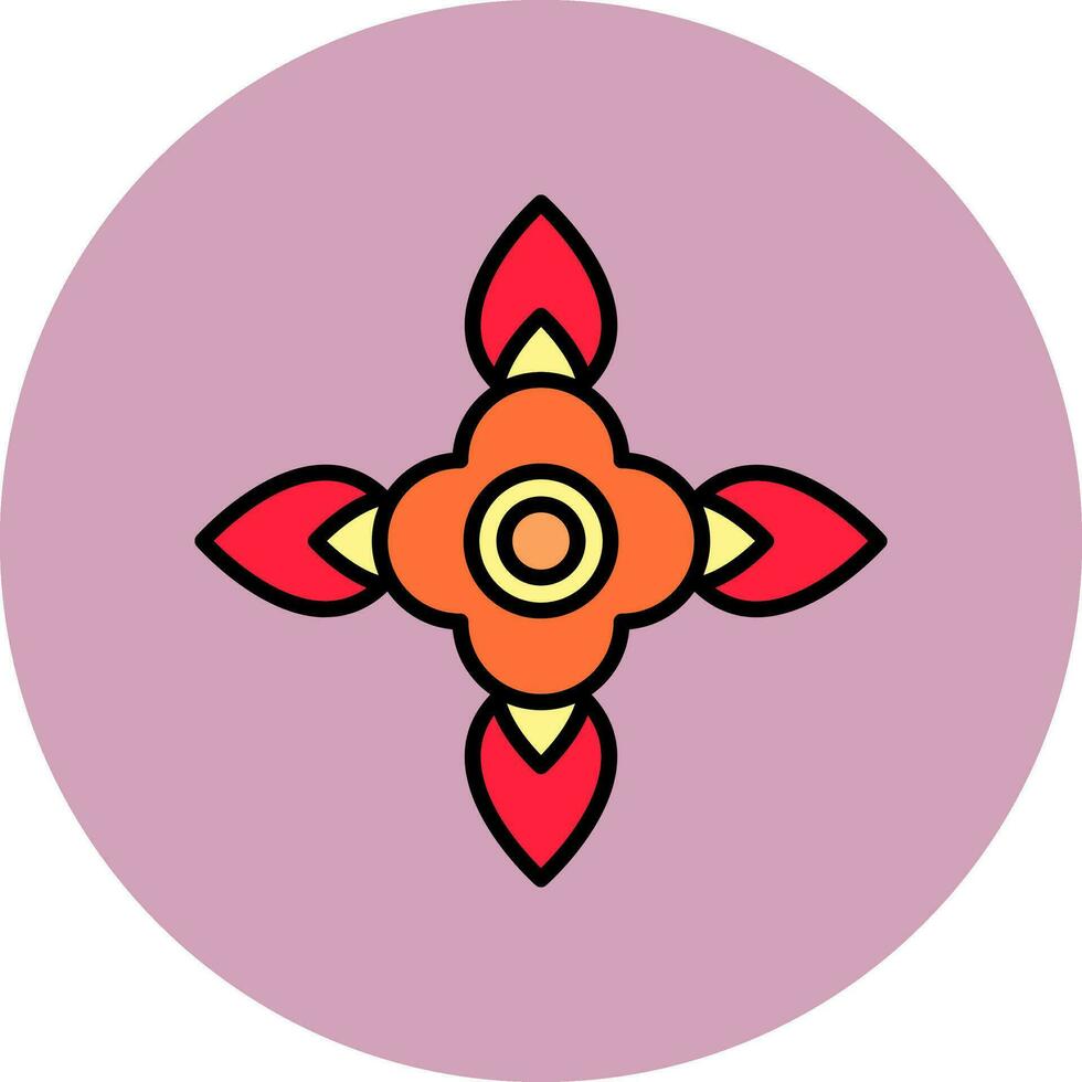 Blood Flower Vector Icon