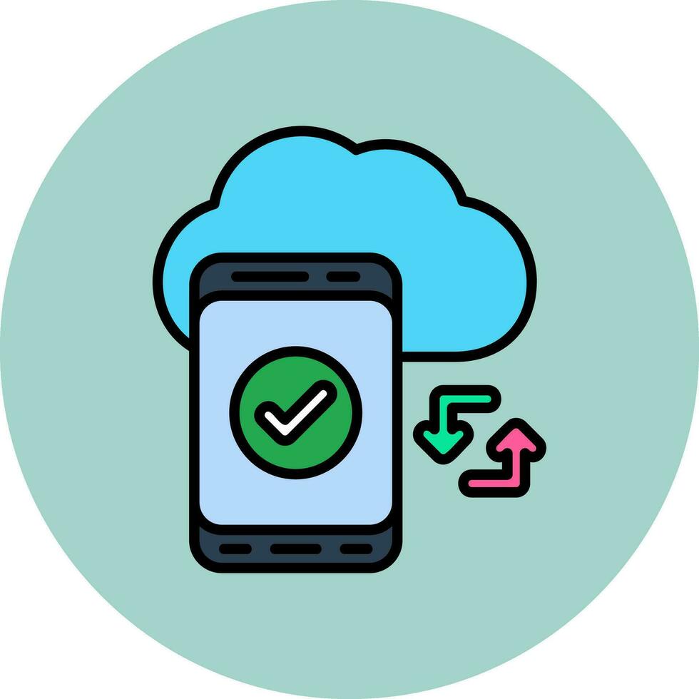 Cloud Sync Vector Icon