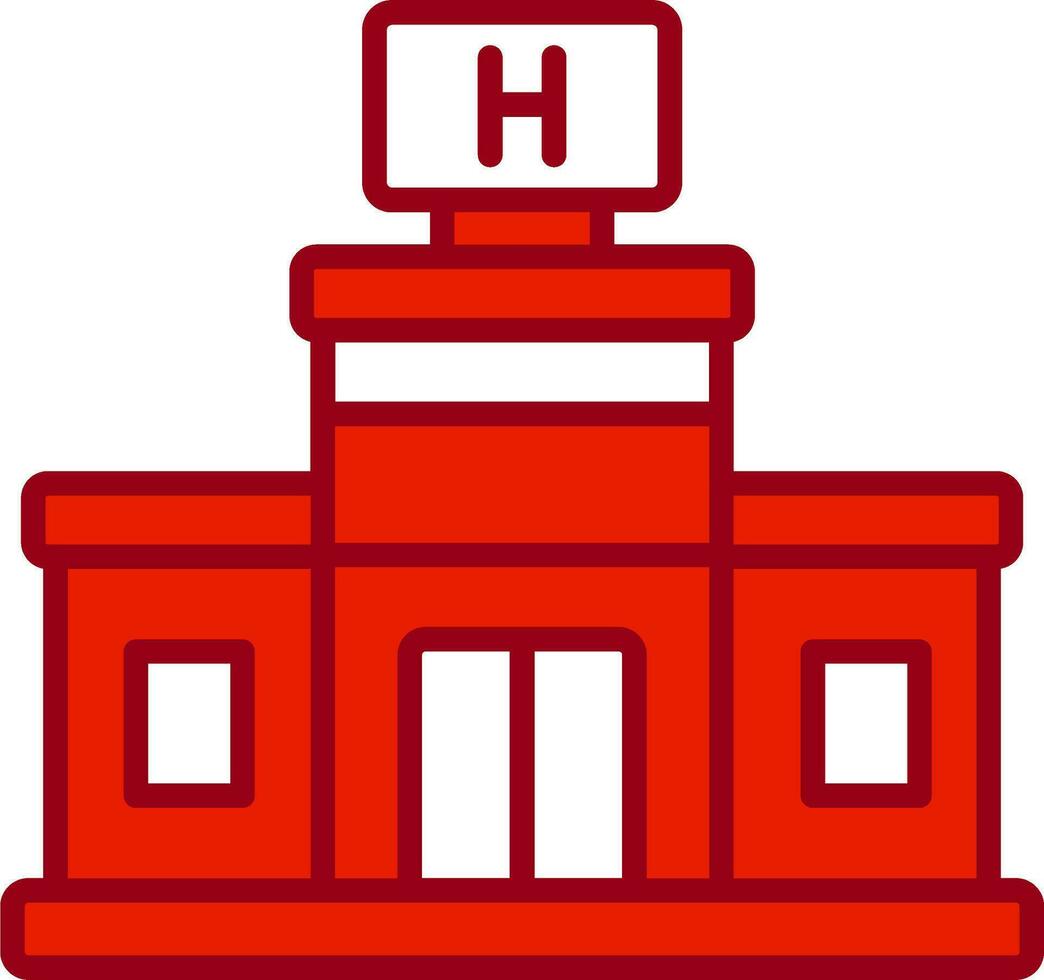 icono de vector de hospital