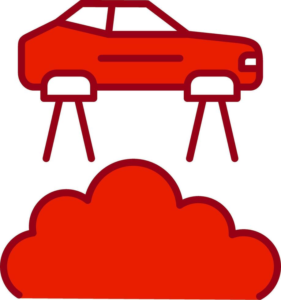 Flying Car Vector Icon