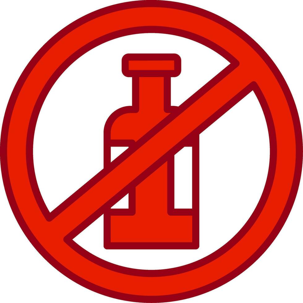 No Alcohol Vector Icon