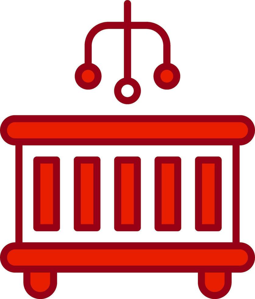 Baby Bed Vector Icon