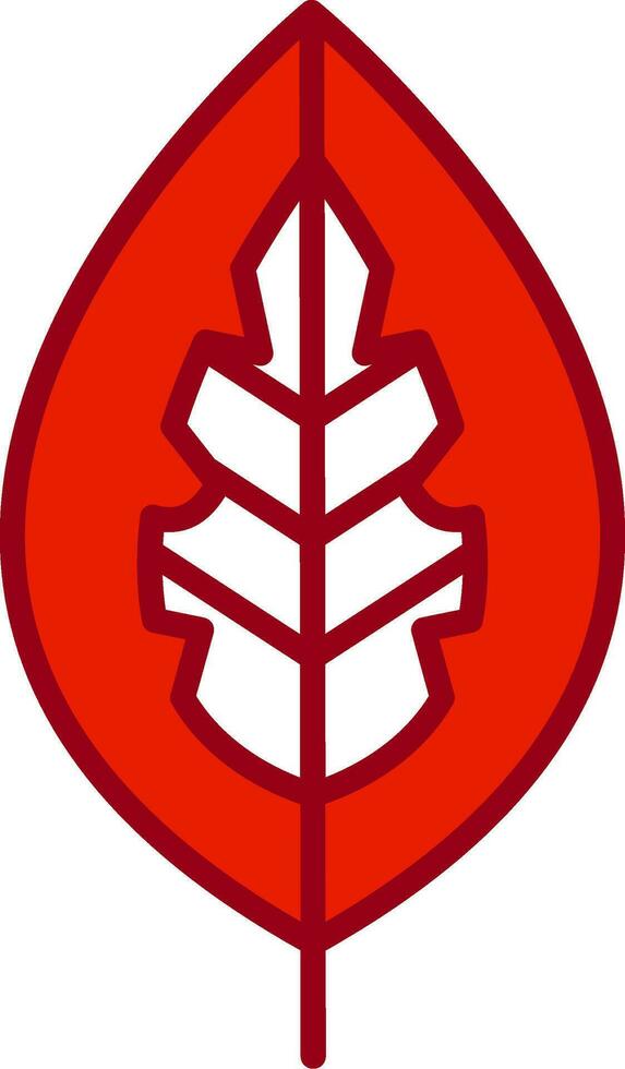 Red Aglaonema Vector Icon