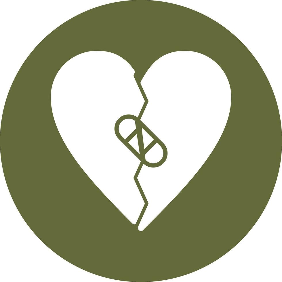 Broken Heart Vector Icon