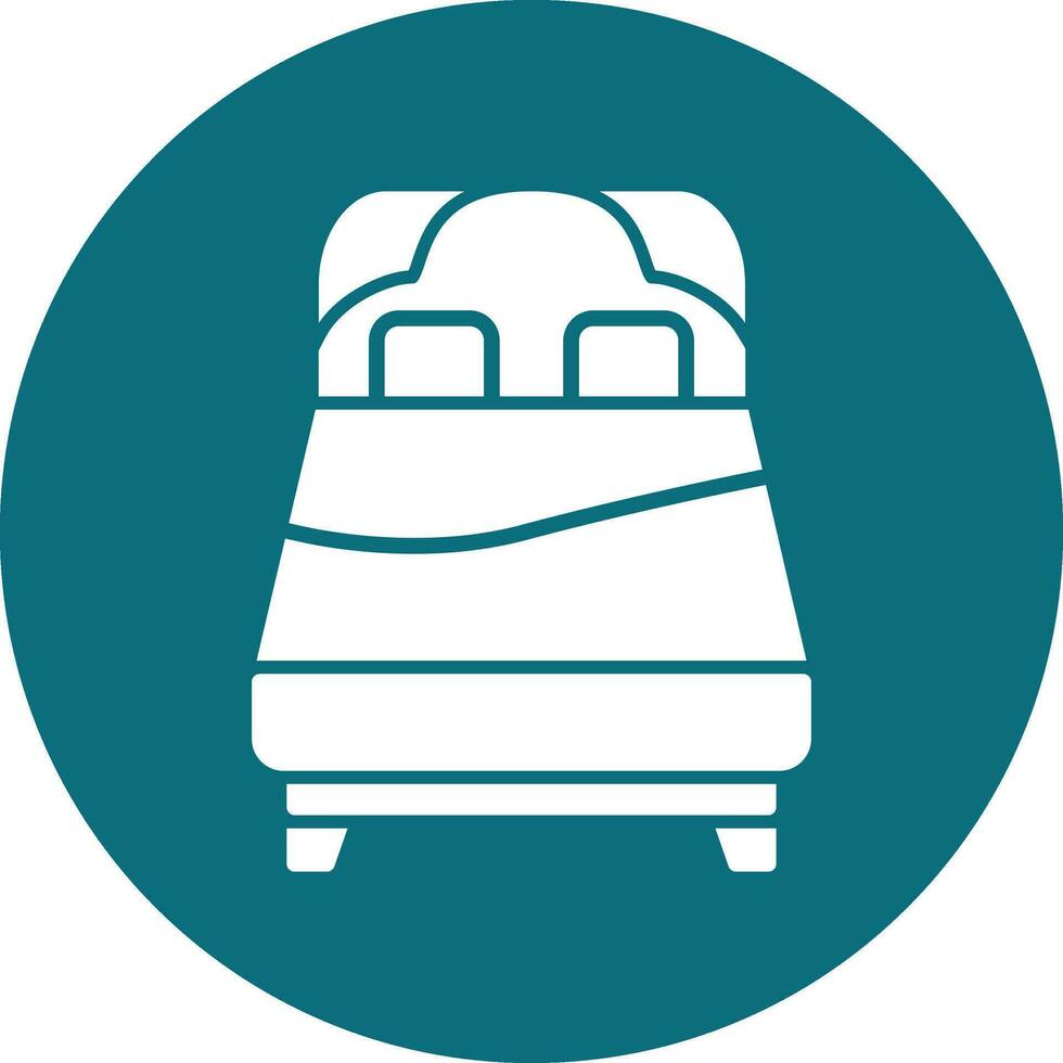 Queen Bed Vector Icon