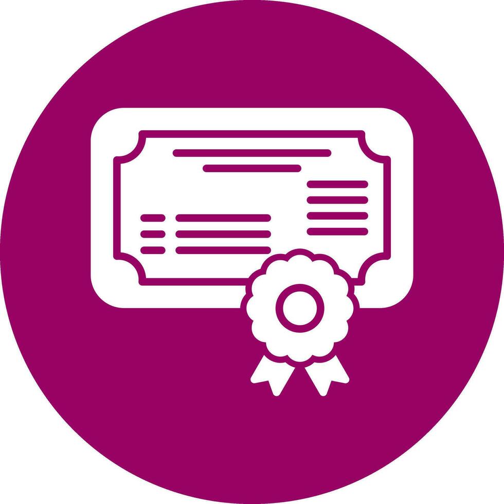 icono de vector de certificado