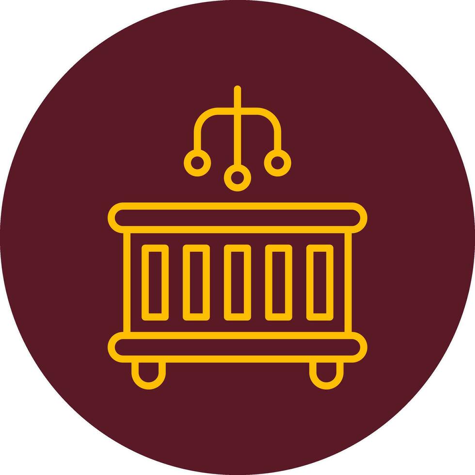 Baby Bed Vector Icon