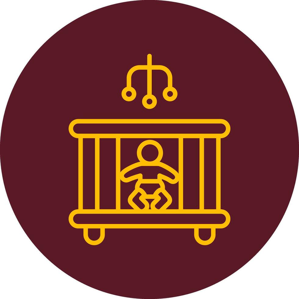 Baby Bed Vector Icon