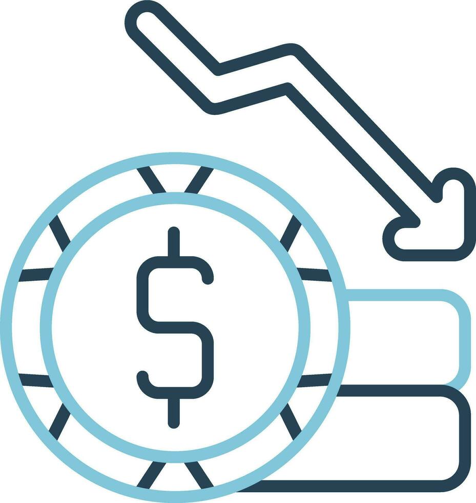 Money Loss Vector Icon