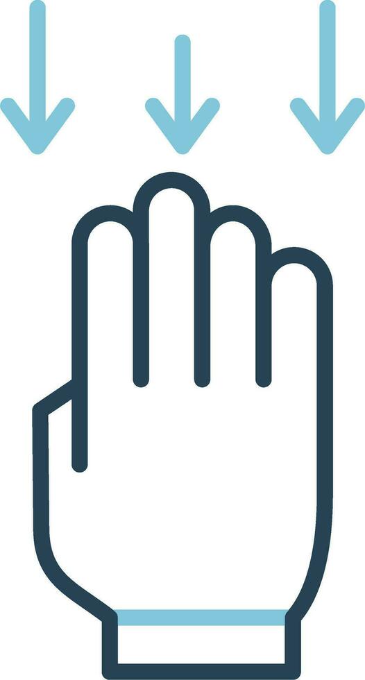 Swipe Down Vector Icon