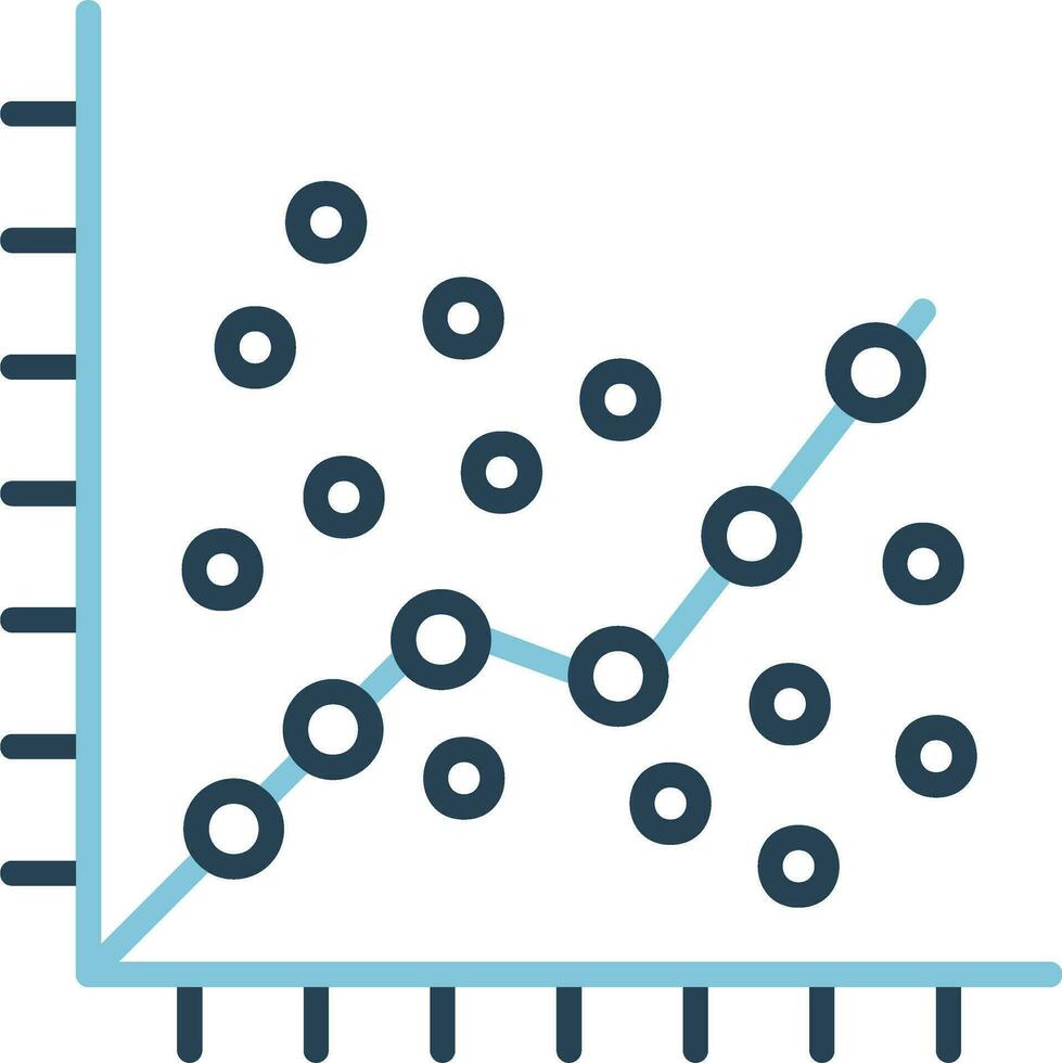 Linear Regression Vector Icon