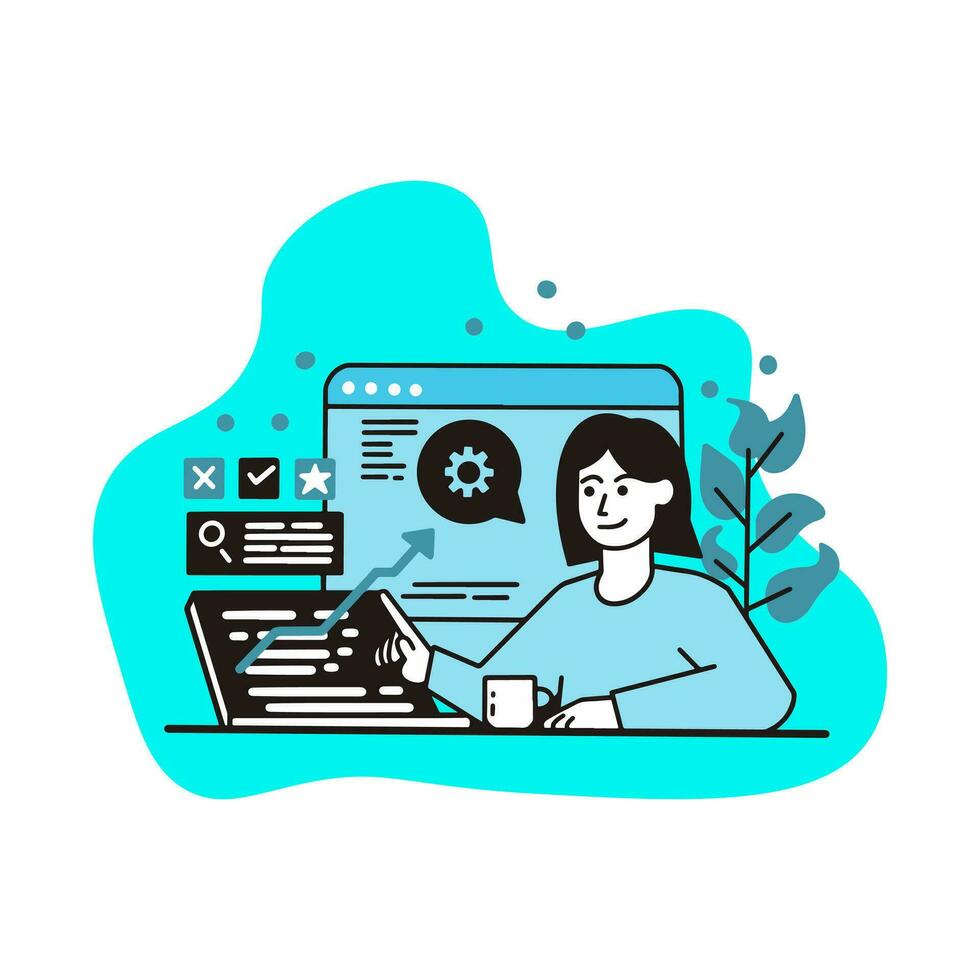 illustration vector graphic bussinese flat illustration for template, website, icon, design , etc