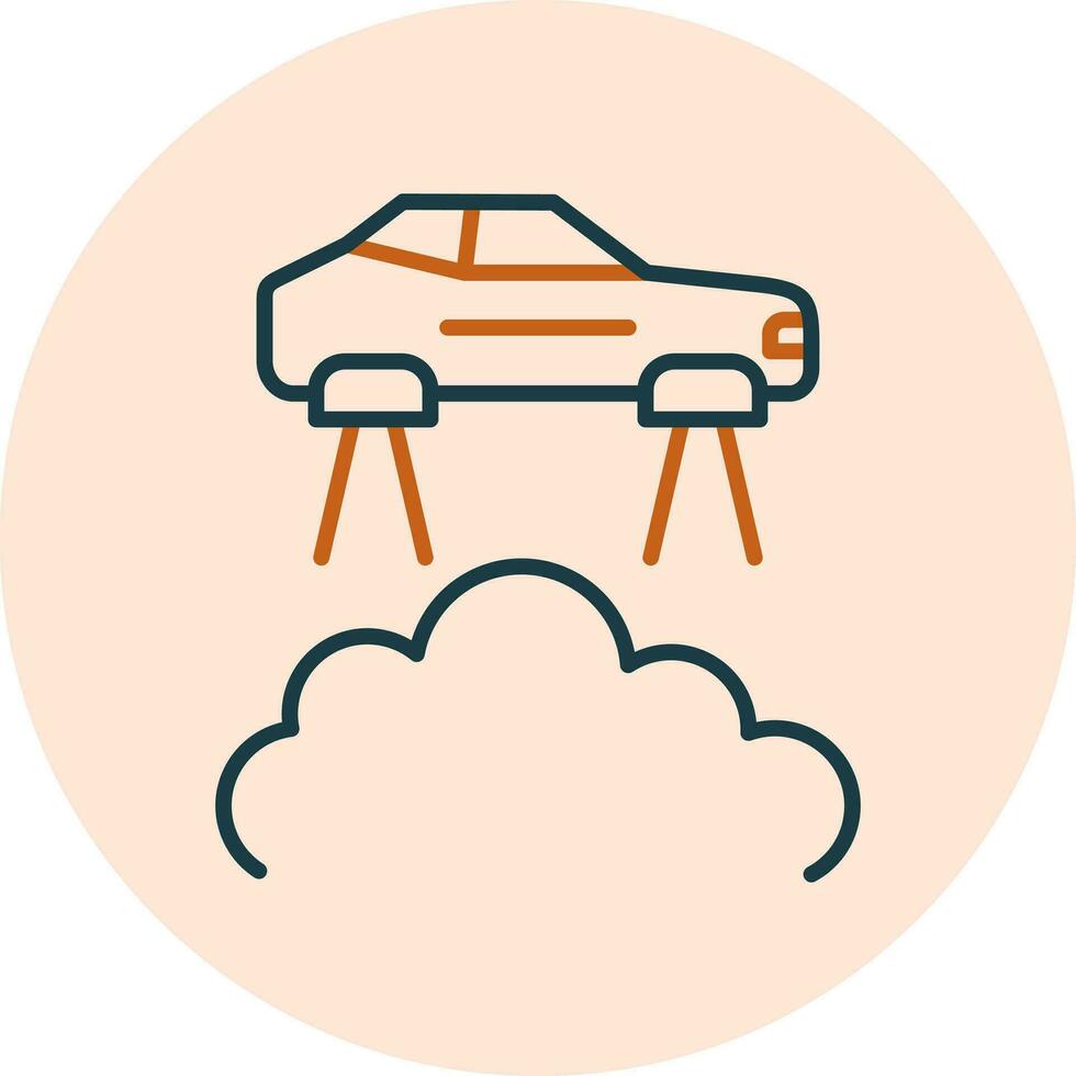 Flying Car Vector Icon