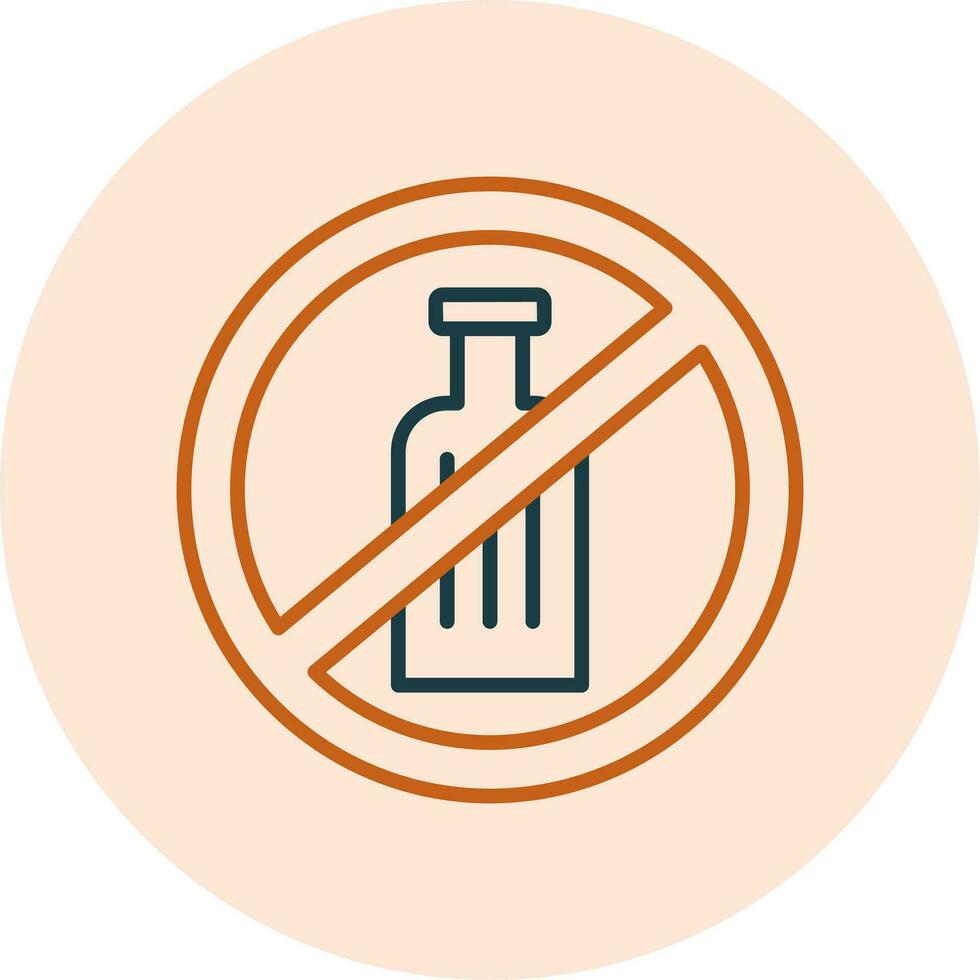 No Alcohol Vector Icon