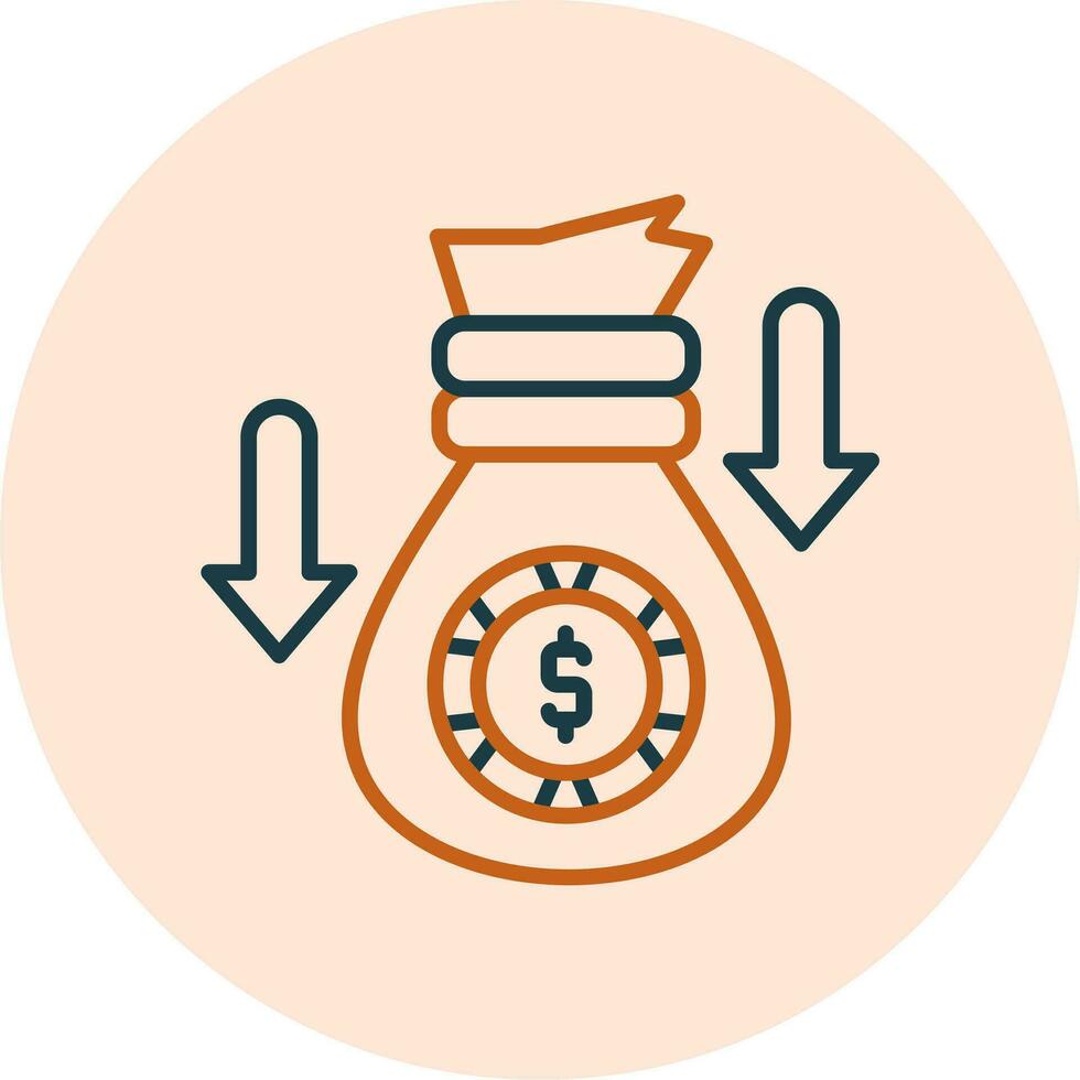 Money Loss Vector Icon