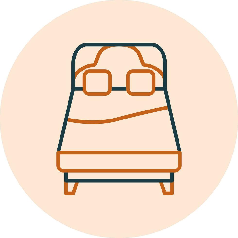 Queen Bed Vector Icon