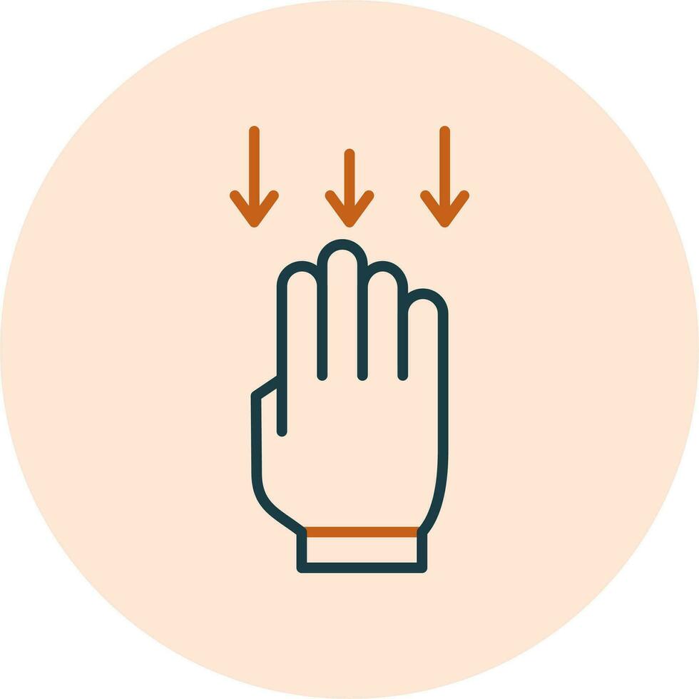 Swipe Down Vector Icon