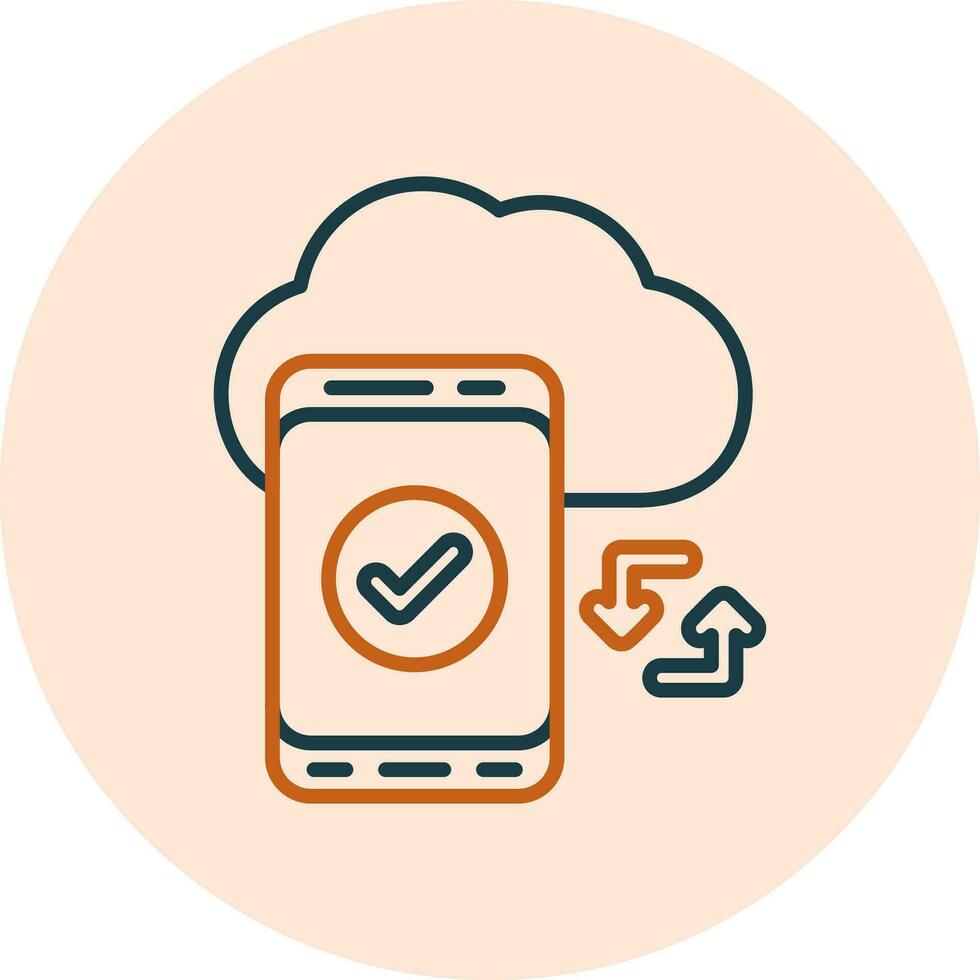 Cloud Sync Vector Icon