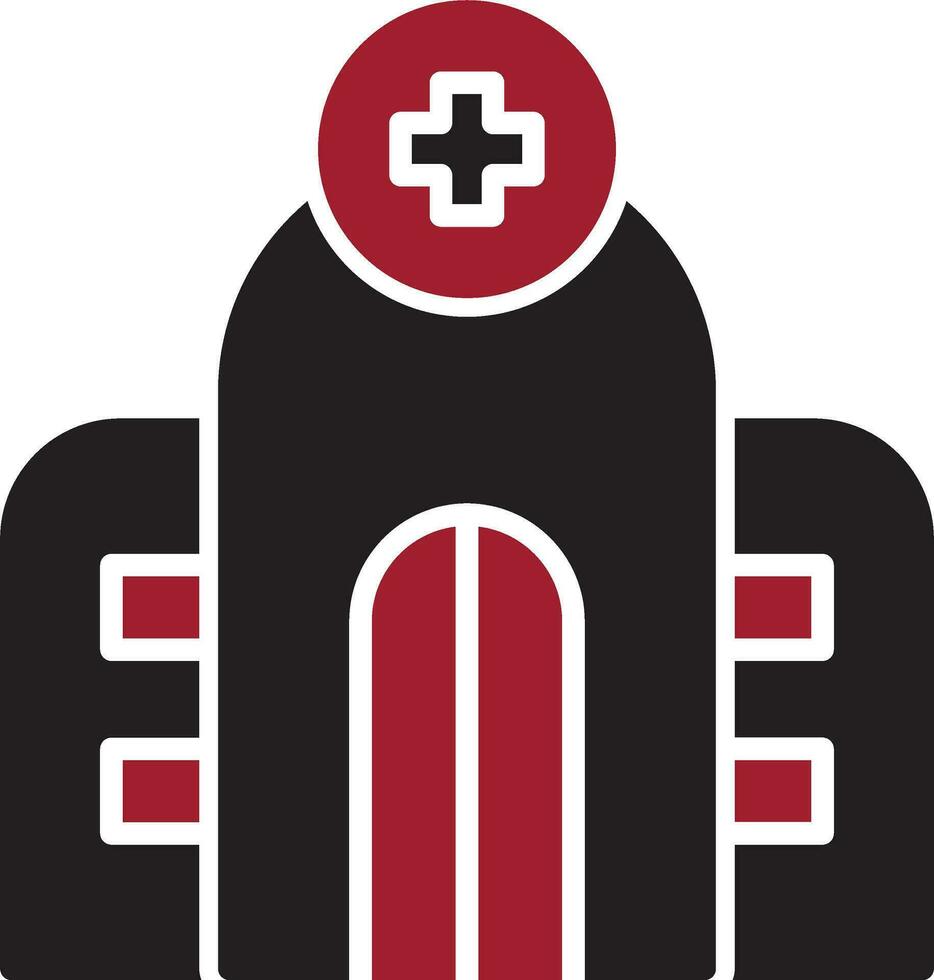 icono de vector de hospital