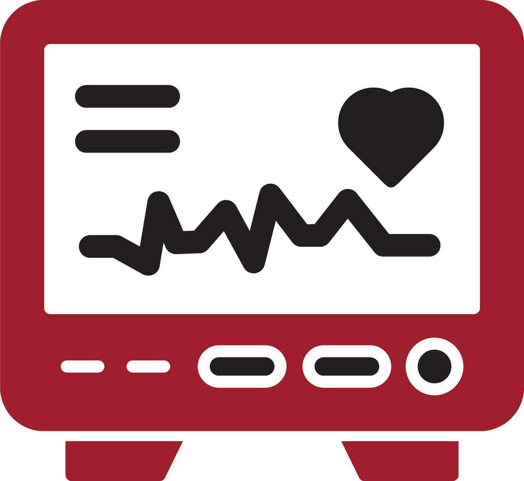 icono de vector de electrocardiograma