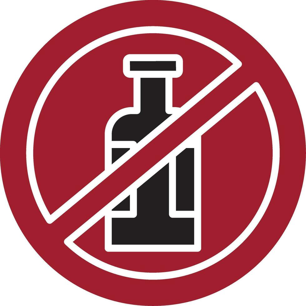 No Alcohol Vector Icon