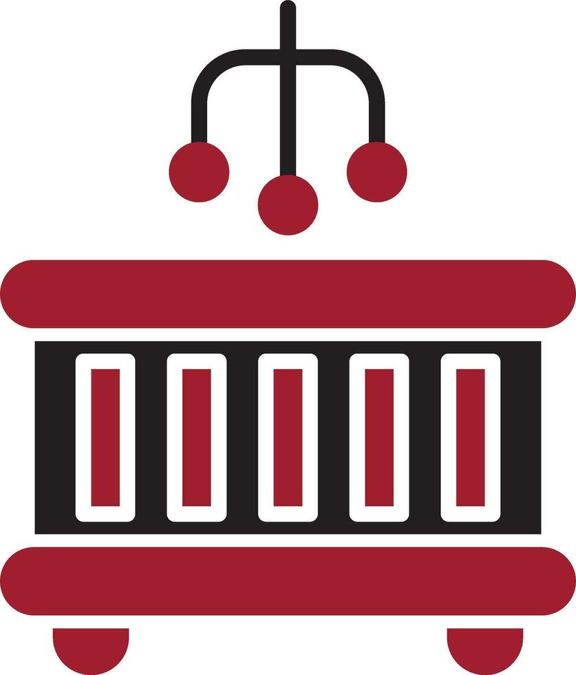 Baby Bed Vector Icon