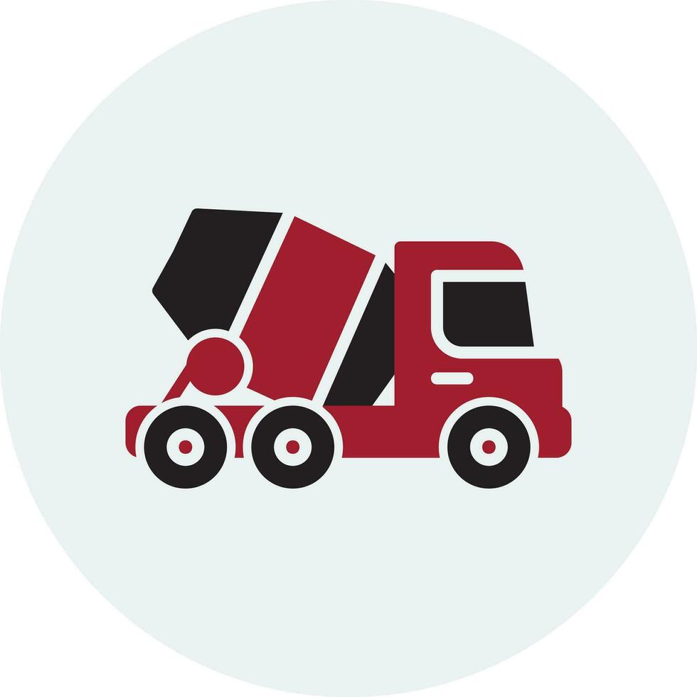 Concrete Mixer Vector Icon