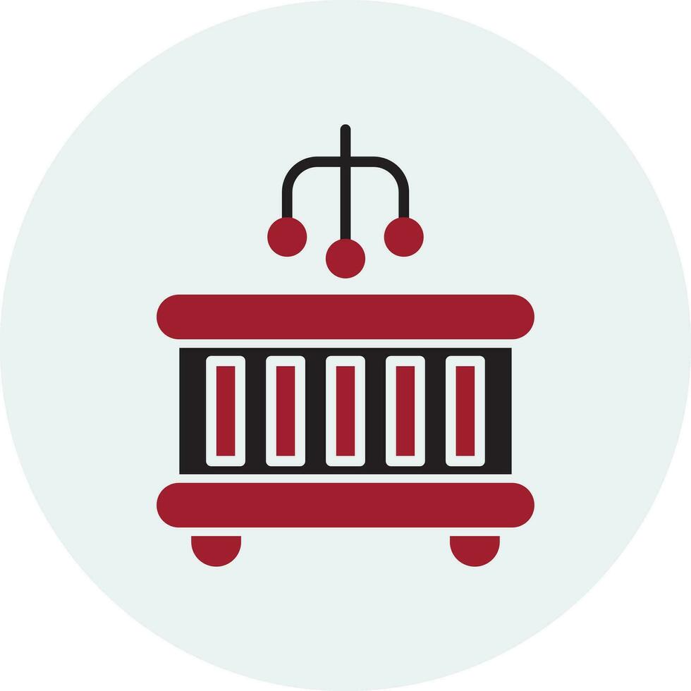 Baby Bed Vector Icon