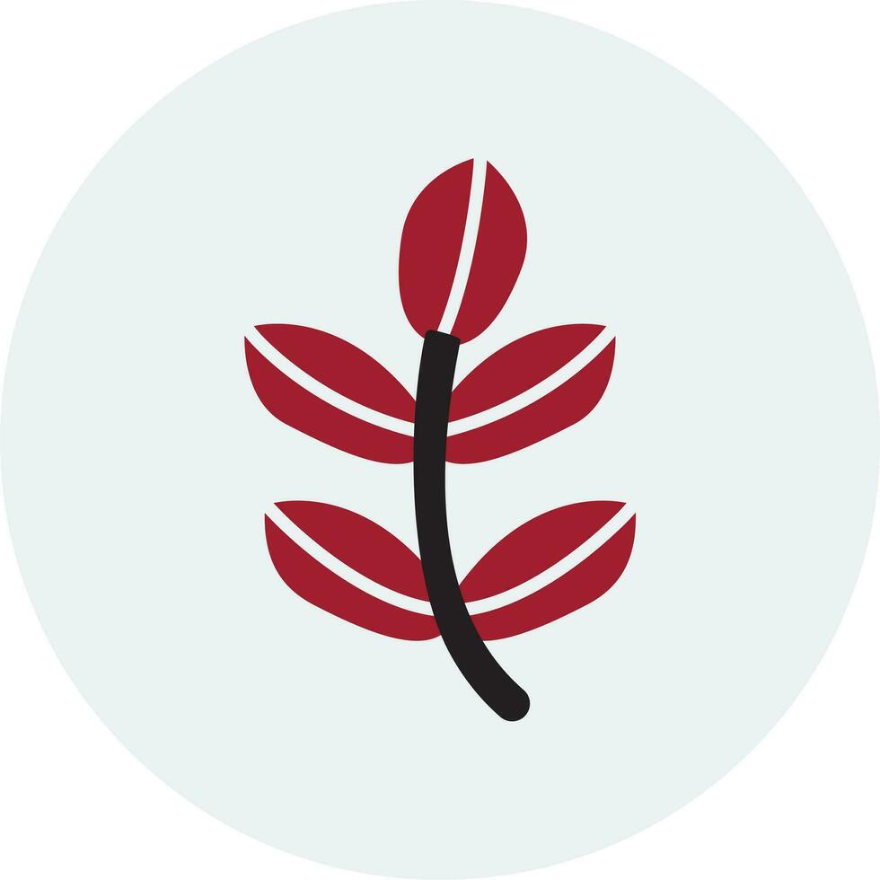Red Ginger Alpinia Vector Icon