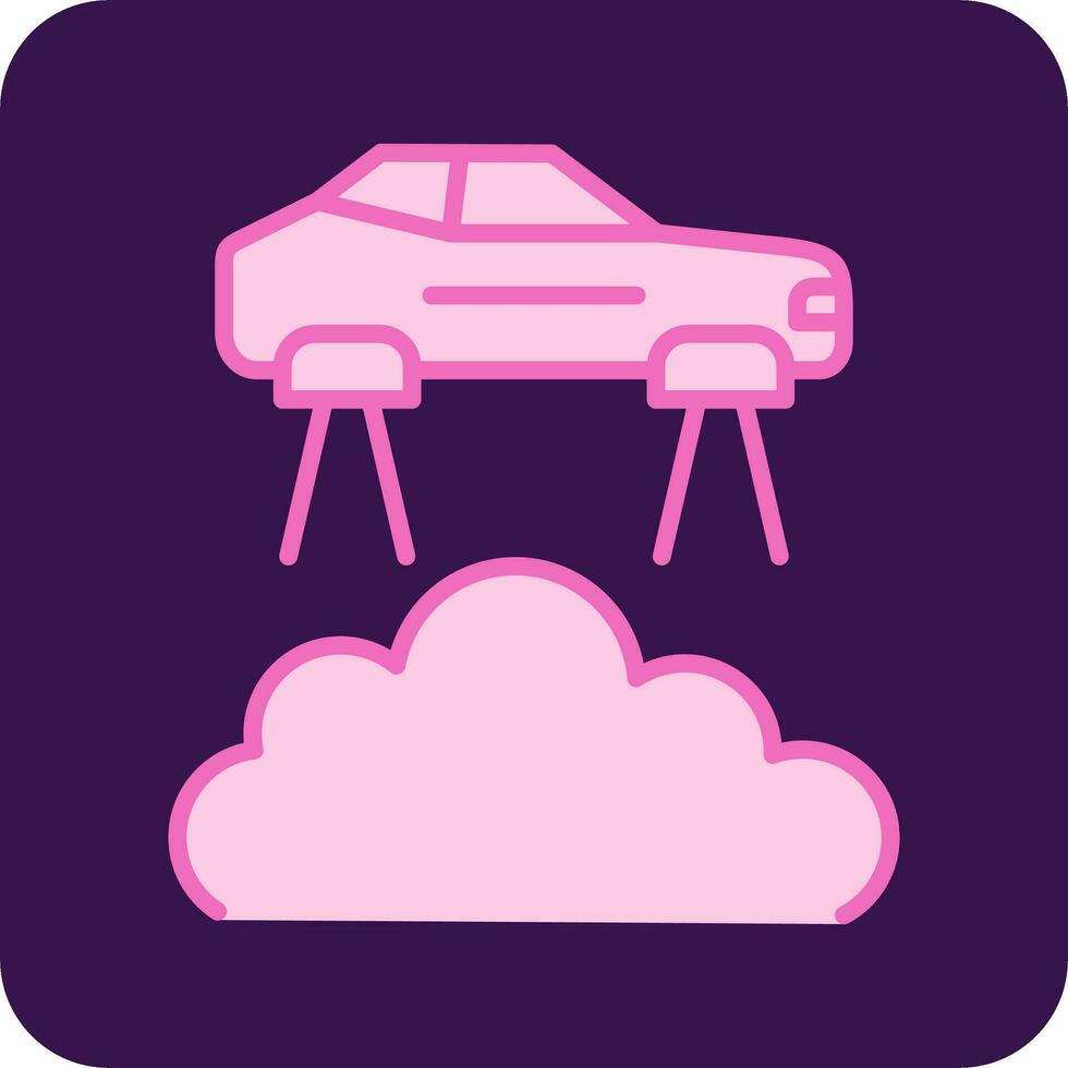 Flying Car Vector Icon