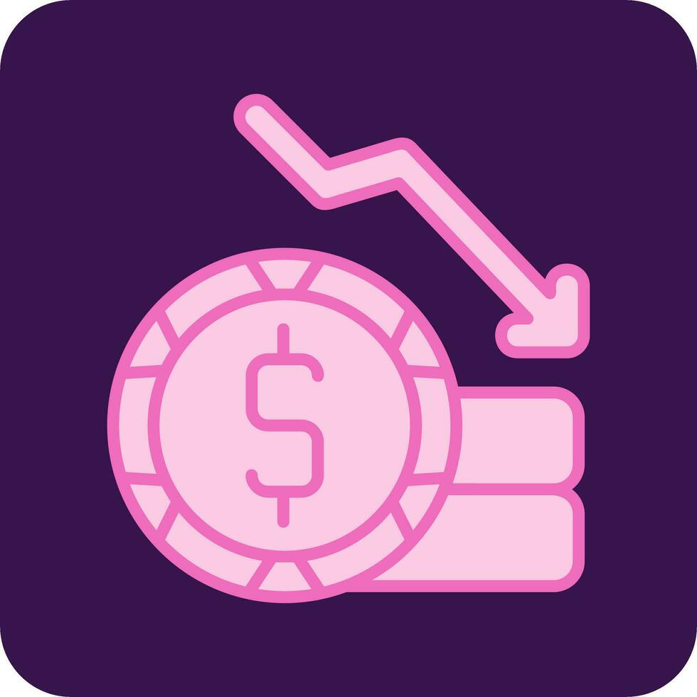 Money Loss Vector Icon