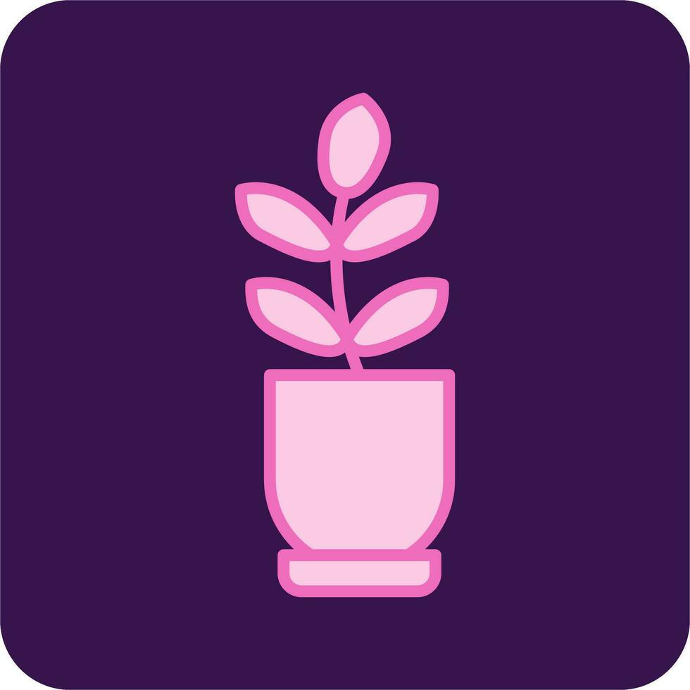Ficus Elastica Vector Icon