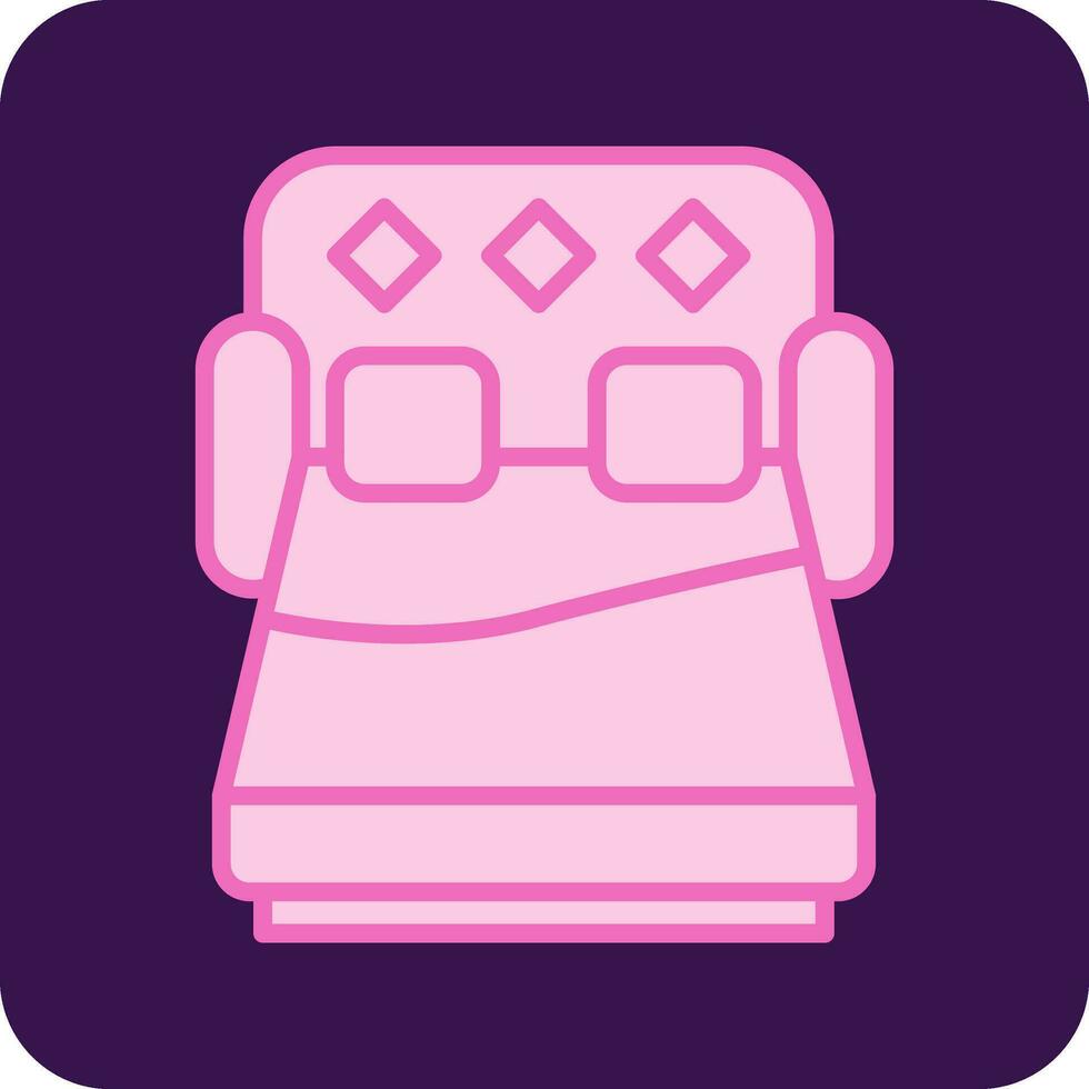 sofá cama vector icono