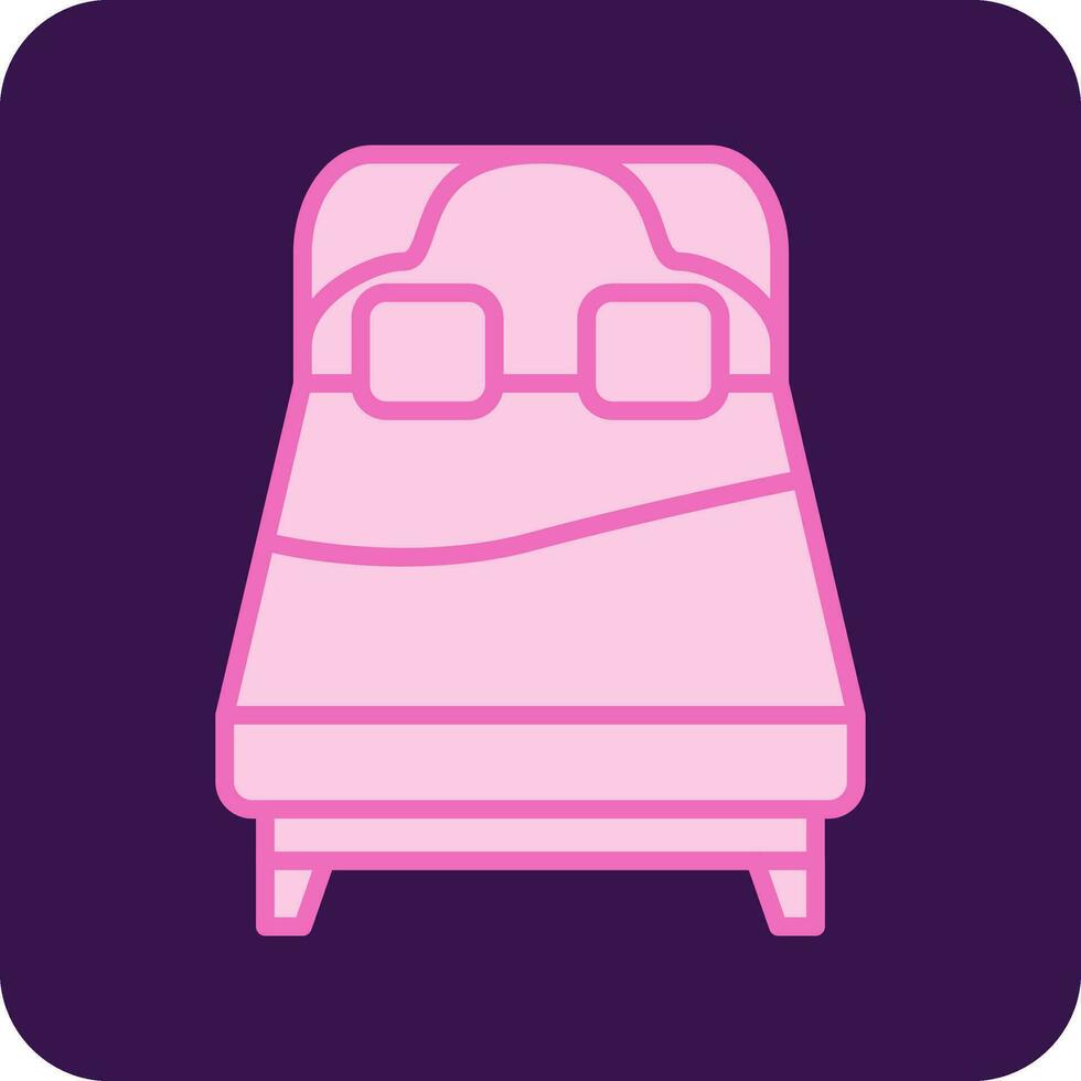 Queen Bed Vector Icon