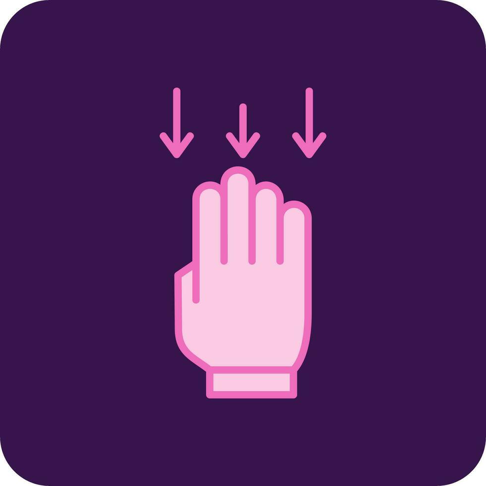 Swipe Down Vector Icon