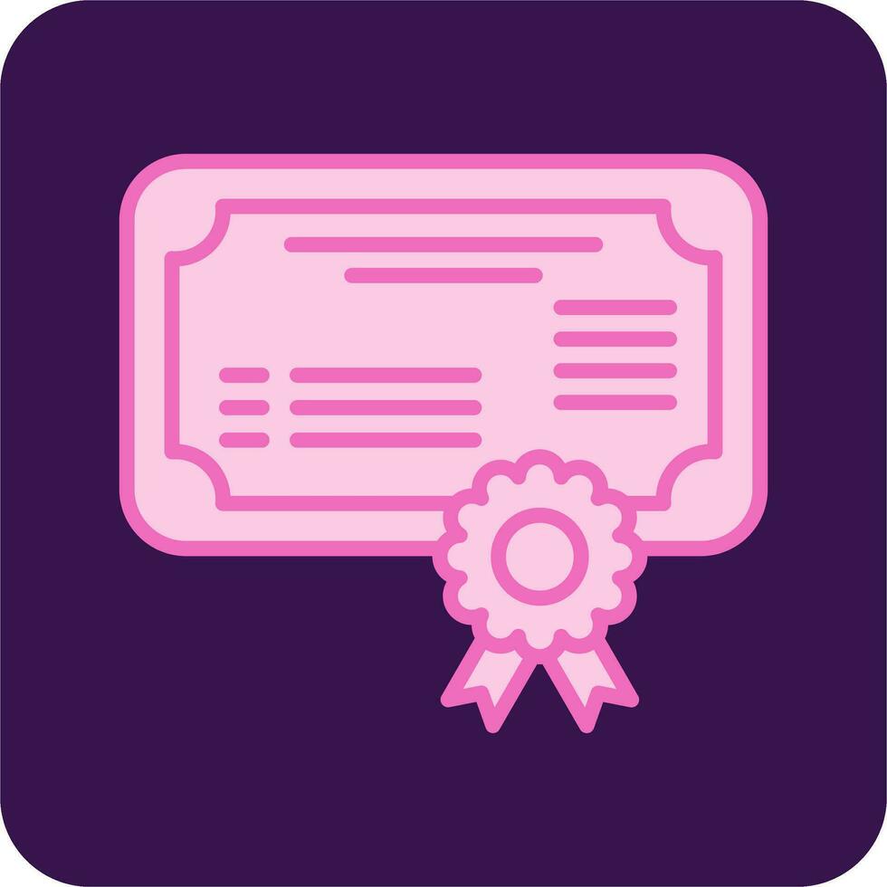 icono de vector de certificado