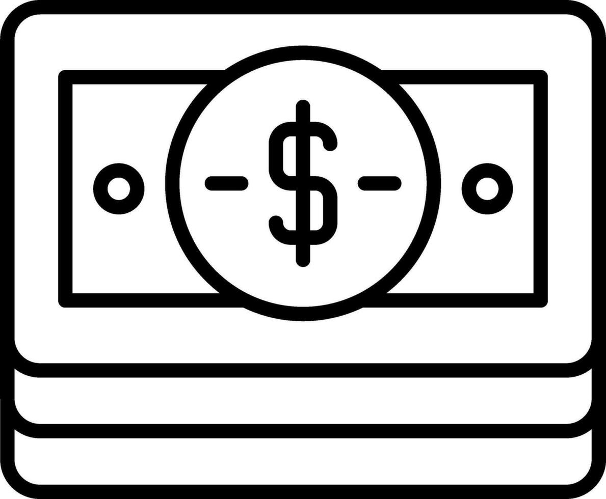 efectivo dinero vector icono