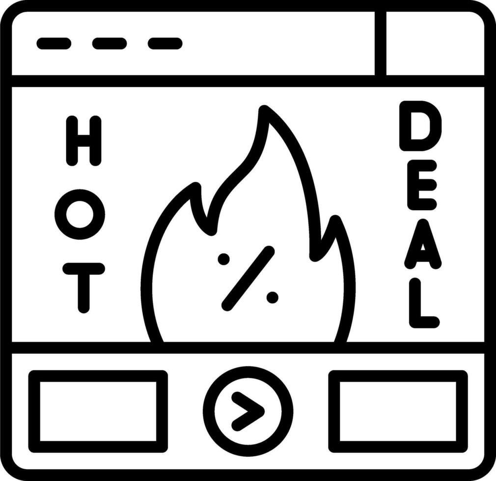 Hot Deal Vector Icon