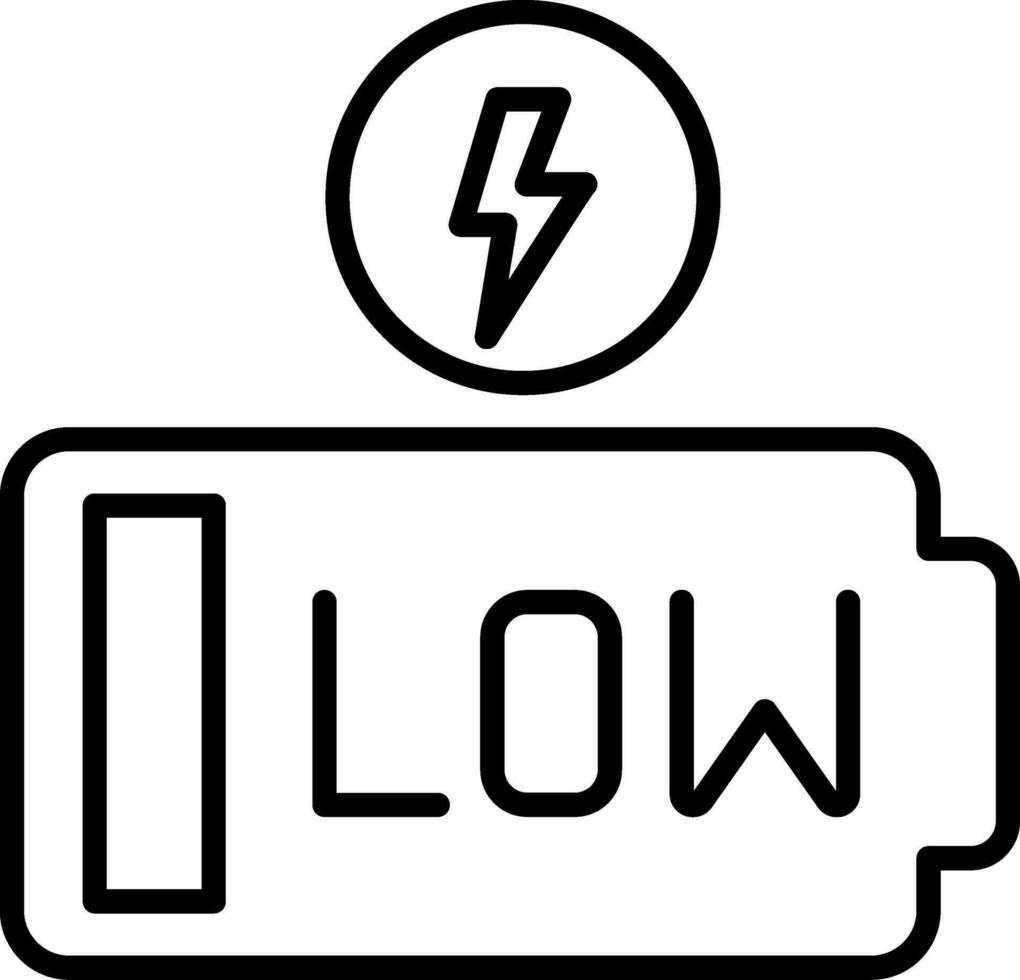 Low Battery Vector Icon