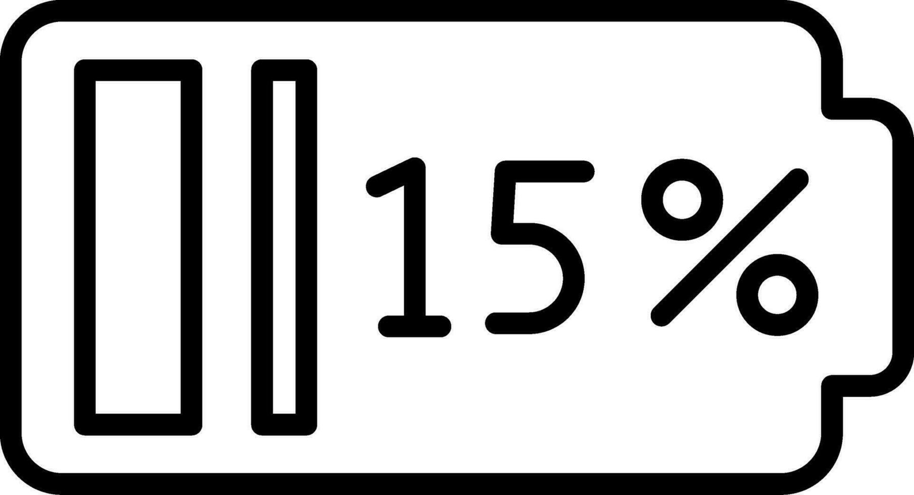 15 Percent Vector Icon