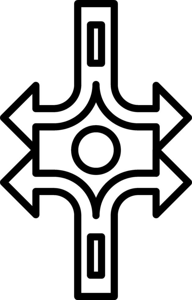 icono de vector de cruce