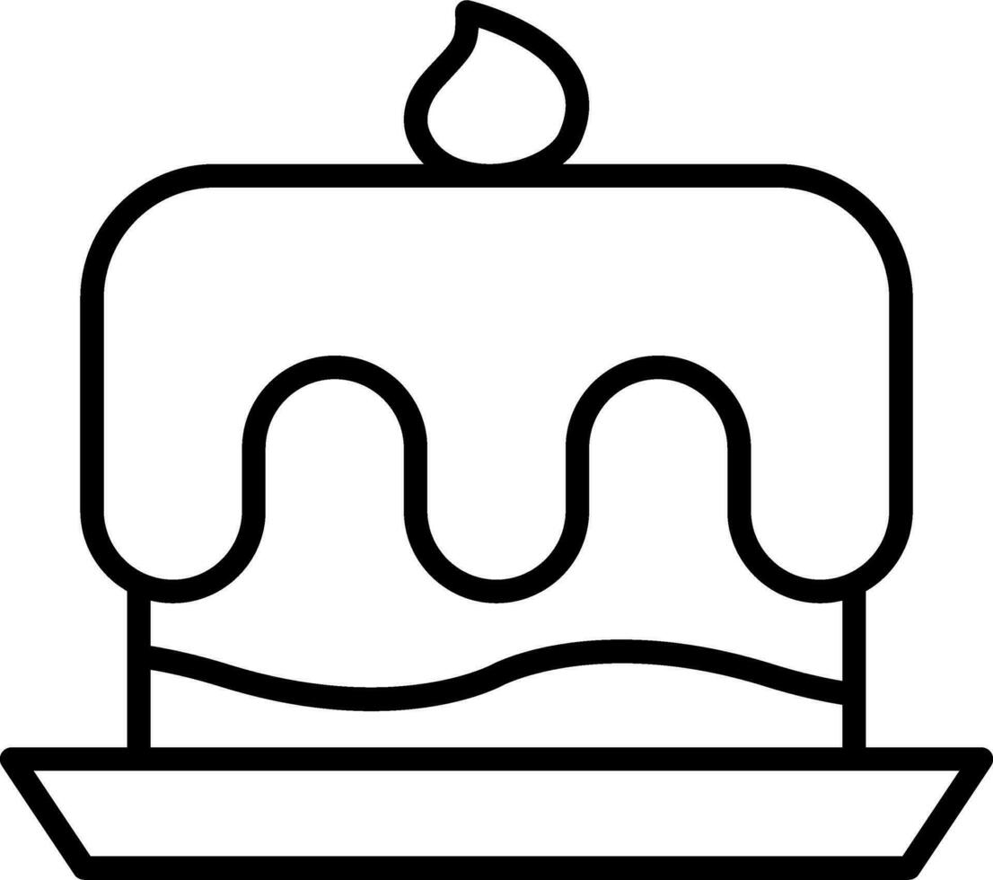 icono de vector de pastel de cumpleaños