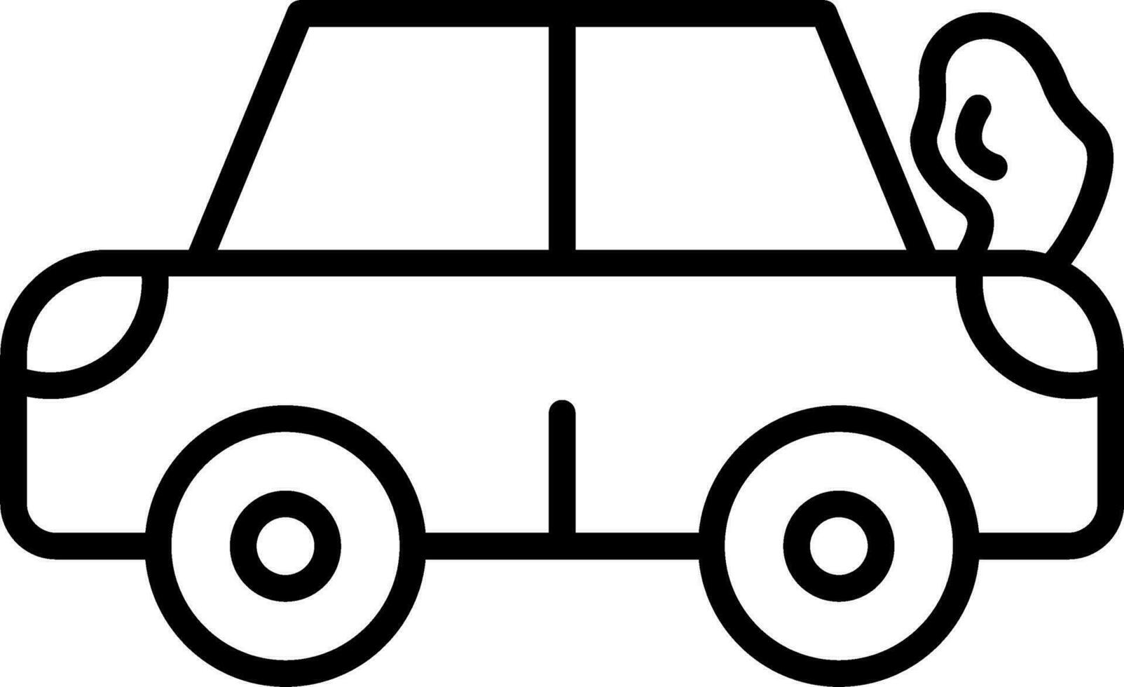 Broken Car Vector Icon