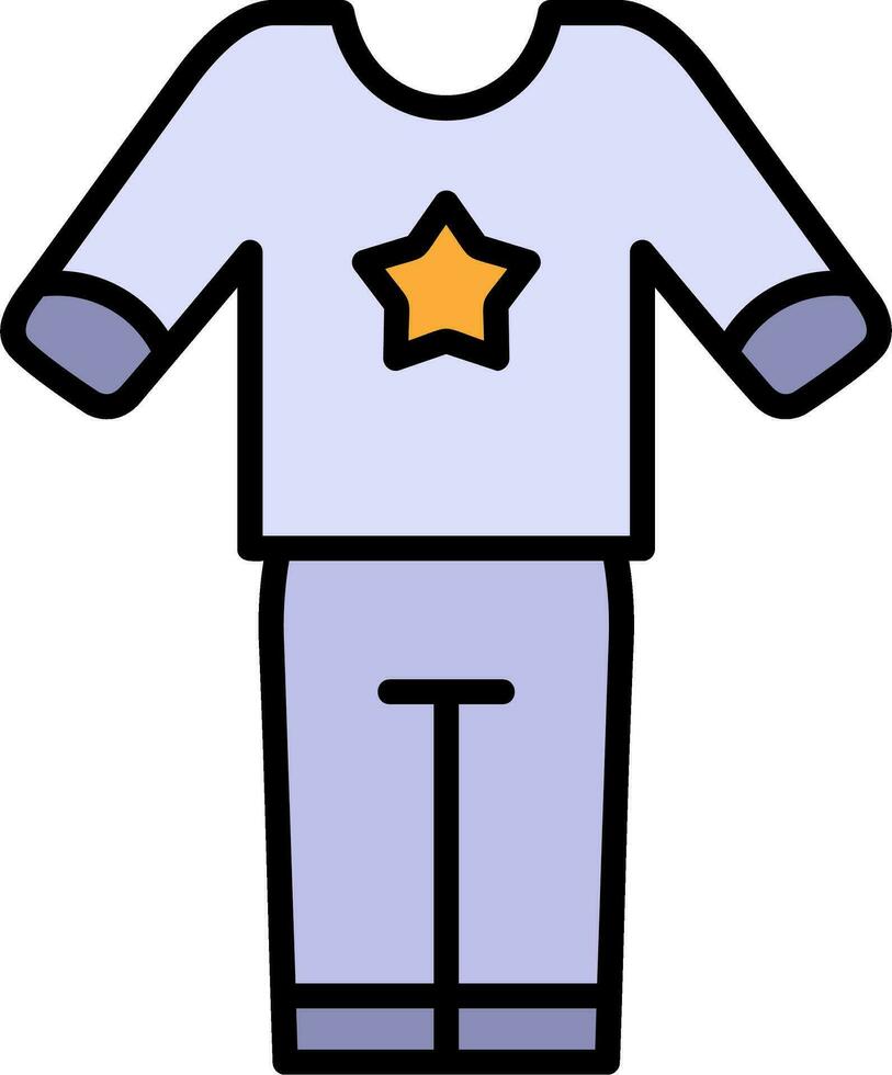 icono de vector de pijama