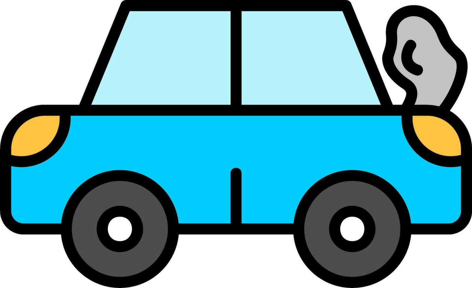 Broken Car Vector Icon